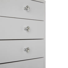 SlayStation 5-Drawers Vanity Storage with Crystal Lux Drawer Knobs, 2 Medium and 3 Large Drawers (Set of 2) Impressions Vanity · Company Color: White